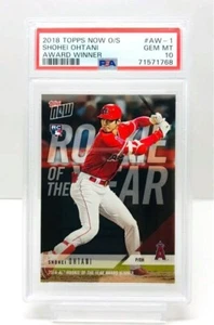 [PSA 10] 2018 Topps Now Shohei Ohtani RC #AW-1 Rookie of the Year POP 429 F/S - Bild 1 von 4