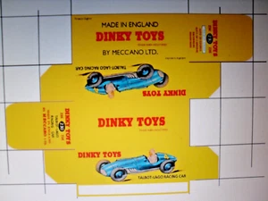 REPRO REPLICA REPRODUCTION BOX FOR DINKYRACING CAR TALBOT LAGO 230 - Picture 1 of 1