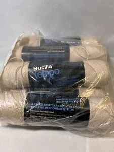 Bucilla Tempo 7 2 Oz Skeins 100% Acrylic Yarn #9 Ivory Vintage Lot 7260 - Picture 1 of 3