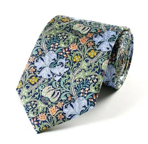 Fox & Chave William Morris Golden Lily Silk Tie - Made in England - Picture 1 of 4