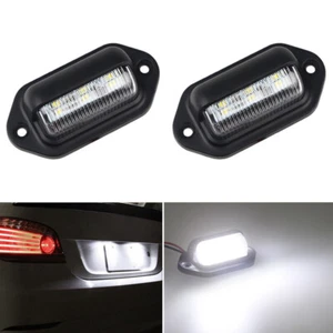 2PCS 6 LED License Number Plate Light Lamps 12/24V for Truck SUV Trailer Lorry - Picture 1 of 10