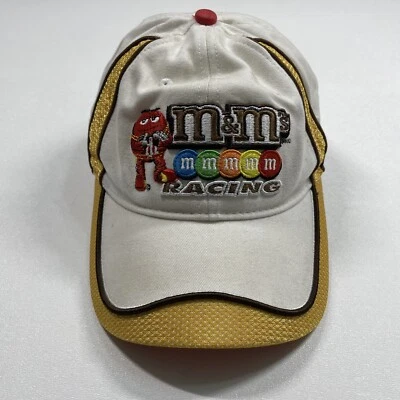 Gorra Nascar para hombre blanca M&M’s Strapback bordada #18 Joe Gibbs Racing Foto 1 de 4