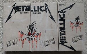 METALLICA Live Shit ~ Binge and Purge Seattle & San Diego 3 VHS Cassette Tapes!