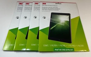 4 Packs 3M ANTI-GLARE SCREEN PROTECTOR iPAD AIR 1/AIR 2/ PRO 9.7 New Sealed - Picture 1 of 3