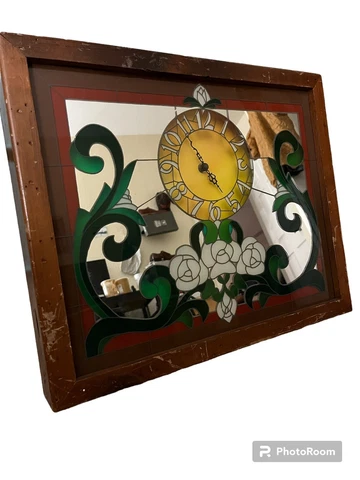Vintage 1970's Art Unlimited Inc Mirror Wall Clock! Cover