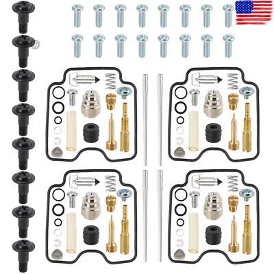 4 Set Carburetor Rebuild Kit For 1998-2006 Suzuki GSX600F Katana NEW - Image 1 of 4