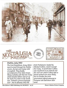 Postcard Irish Republican Army Dublin 1922 IRA March - Nostalgia - Picture 1 of 3