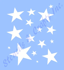 STAR STENCIL MANY SIZES STARS PAINT CELESTIAL CRAFT ART TEMPLATE 8" X 10" NEW - Picture 1 of 1
