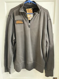 Harley Davidson Herren L 1/4 Reißverschluss Langarm grau Milwaukee - Bild 1 von 7