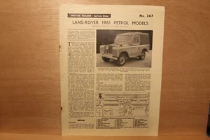 Original LAND ROVER Serie 2 BENZINMODELLE Motorhändler Servicedaten Nr. 367 - Bild 1 von 1