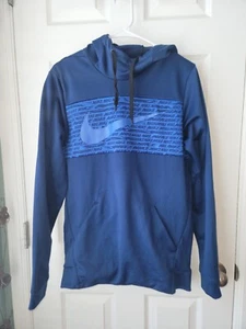 Men's Nike Dri-Fit Long Sleeve Royal Blue Hoodie Fleece Lined W/Pockets SZ S - Picture 1 of 12