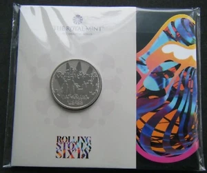 2022 £5 THE ROLLING STONES Münze Stempelglanz BUNC PACK SEALED SUPERB - Bild 1 von 11