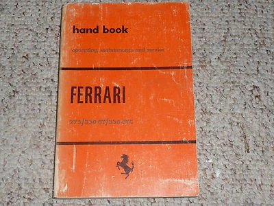 Ferrari 275 GTS GTB 1967 manual de reparación de servicio para operadores GT Roadster Spyder 3,3 L Foto 1 de 4