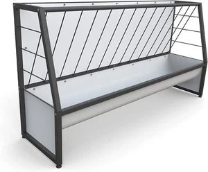 5 Ft Pasture Hay Feeder Black, Heavy Duty Galvanized Steel Livestock Hay Feeder - Picture 1 of 7