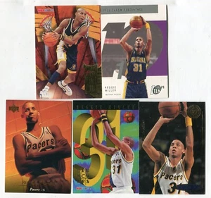 Lotto carte collezionabili basket 5 carte Reggie Miller HOF INDIANA PACERS (LOTTO 29) - Foto 1 di 1