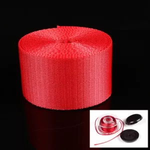 Cinturón de seguridad rojo retráctil correa de nailon resistencia poliéster asiento regazo correa de seguridad - Imagen 1 de 12