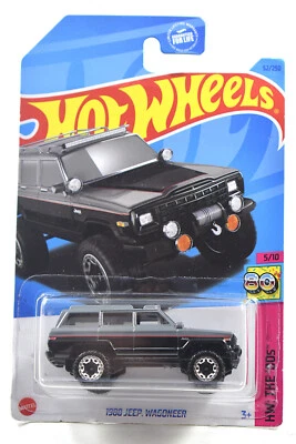 Hot Wheels Black 1988 Jeep Wagoneer The '80s 2022 4/10 1/64 Diecast - Image 1 of 3