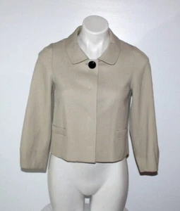 BANANA REPUBLIC Petite Womens Beige Wool Blazer Jacket Size 0P - Picture 1 of 4