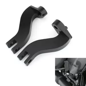 Staffa supporto pedale posteriore passeggero nero per Harley Davidson Touring 1993-23 - Foto 1 di 9