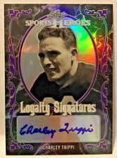 Charley Trippi 2017 Leaf Sports Heroes Metal PURPLE Refractor Autograph Auto 1/5