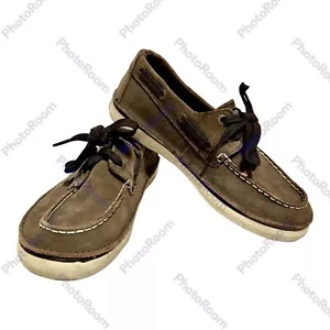 Sperry Topsider Brown Intrepid Suede Loafer Boat Shoes YB53575 Boys 2M - Picture 1 of 7