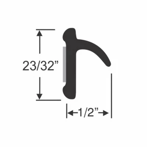Universal Peel N Stick Rubber Weatherstrip 15 FT Adhesive Backing 1/2" x 23/32" - Picture 1 of 1