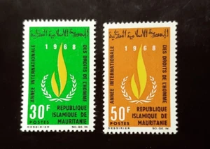 1968 FRANCE MAURITANIA MAURITANIE DROITS L´HOMME SET VF MNH K1 - Picture 1 of 1
