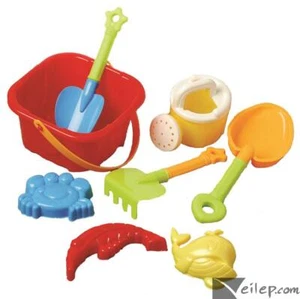 U. S. Toy Children's Sand Castle Beach Toy Bucket Set Summer 8pc 6.25"W Plast... - Picture 1 of 1