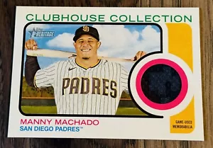 2022 Topps Heritage Clubhouse Collection Relics #CCMMO Manny Machado Jersey - Picture 1 of 2