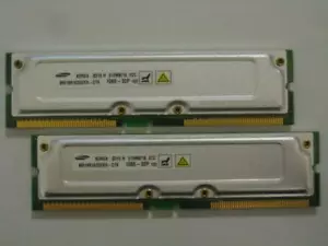1GB 2x512MB Samsung RDRAM Rambus PC1066-32 1066-32P 4 Dell Gateway IBM Compaq HP - Picture 1 of 1