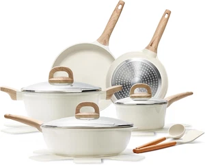 Set ollas sartenes 14pcs antiadherentes induccion granito libres pfas ptfe pfoa - Picture 1 of 12