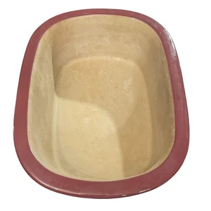 Pampered Chef Deep Casserole Roasting Dish 3.1 Qt Burgundy Stoneware USA NO LID - Picture 1 of 11