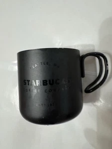 Taza de café espresso Starbucks de acero inoxidable negro mate 3 OZ Demitasse - Imagen 1 de 9