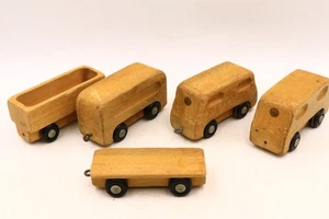 Lote De 5 Juguetes Creativos Playforms Madera Coches Camiones Como Se Muestra ~5.5" - Imagen 1 de 12