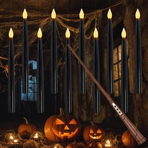 10 Stück 10,8" Schwimmkerzen Zauberstab Fernbedienung mit 6/18H Timer Halloween... - Bild 1 von 6