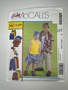 Shorts Shirt Tank Hat Boys M ONLY M6099 NO PANTS McCalls Sewing Pattern Cut Easy - Picture 1 of 2