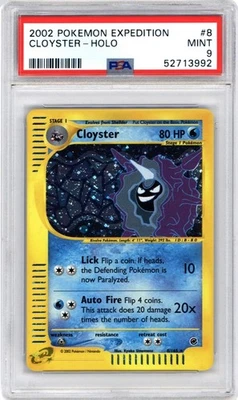 2002 POKEMON EXPEDITION #8 CLOYSTER-HOLO PSA 9 - Image 1 of 2