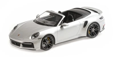 Minichamps 1:18 PORSCHE 911 (992) TURBO S CABRIOLET SILVER 2020 - 155069082 - Immagine 1 di 4