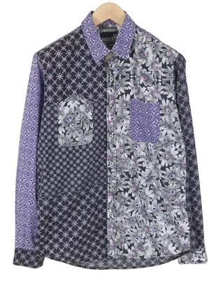 Desigual Hommes Chemise L Décontracté à Motifs Bouton-Up Spread Cou Poches Coupe - Photo 1/4