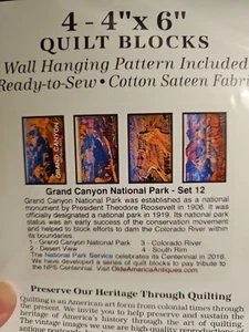 NUEVO ANTIGUO AMÉRICA Antigüedades GRAND CANYON NATIONAL PARK Edredón Pared Colgar Kit Bloque - Imagen 1 de 5