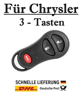 1x Ersatz Autoschlüssel Gehäuse für Chrysler 3-Tasten PKW Fernbedienung - KS10 - Picture 1 of 4