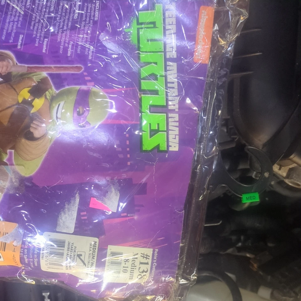 Halloween Teenage Mutant Ninja Turtles Donatello   Med New Hard Plastic Mask  - Image 1 of 4