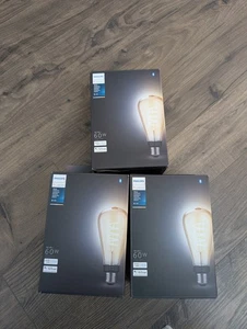 3 pack Philips Hue White Ambiance Dimmable Smart Filament ST23 (563908) 60W - Picture 1 of 7
