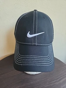 Nike Golf Cap Stitches Swoosh Dri-FIT Sweatband White Navy Black OSFA - Picture 1 of 7