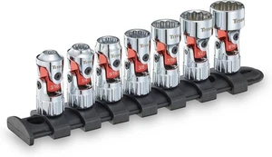 Titan 66860 7-Piece 1/4-Inch Drive SAE Auto Flex Universal Socket Set, 12-Point, - Picture 1 of 8