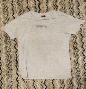 Quiksilver Men's Grey Logo T-Shirt Skater Cyber Grunge 90s Y2K Vintage - Picture 1 of 4