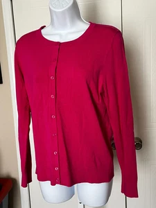 CHARTER CLUB DAMEN PULLOVER MIT KNÖPFEN ROSA LANGARM RUNDHALSAUSSCHNITT GR. M - Bild 1 von 10