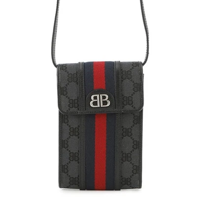 BALENCIAGA Gucci collaboration The Hacker Project phone pouch Canvas/Leather... - Image 1 of 4