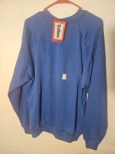 VINTAGE DEADSTOCK 1990er TULTEX CREWNECK SWEATSHIRT XL Blau NEU Neu mit Etikett - Bild 1 von 9