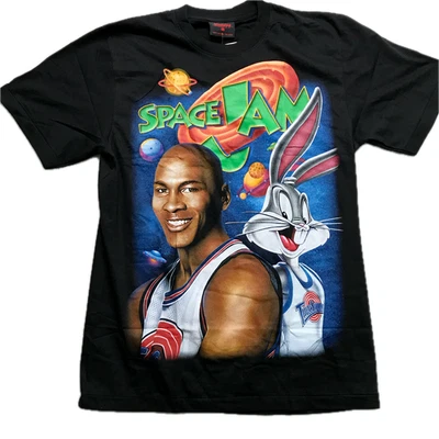 Large Space Jam Tune Squad Monstars Jordan Holiday Homage T-Shirt Black NWT Rep - Image 1 of 4